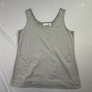Chico's Microfiber Tank Top Size 1 Grey Sleeveless Scoop Neck Camisole